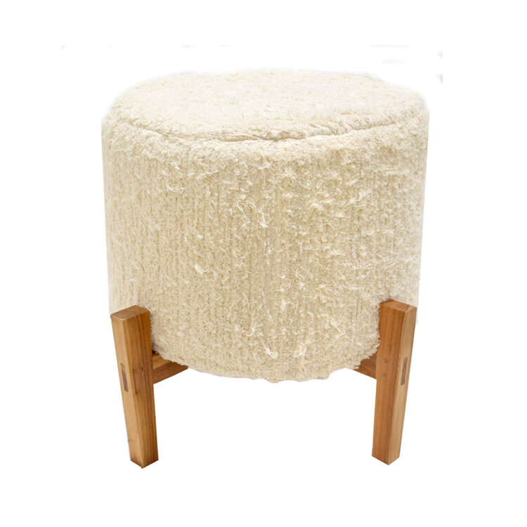 Beyond Borders Rorey Round Stool White