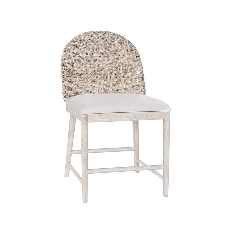 Beyond Borders Marly Woven Dining Chair- Weathered White