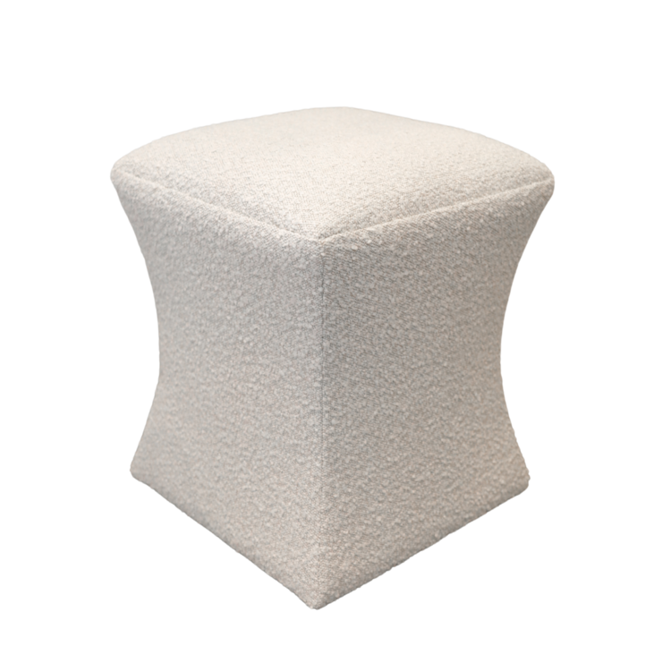 Atelier Home Zoe Ottoman- Boucle Ivory