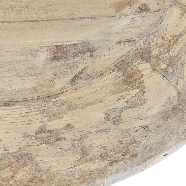 Alta Wheel Coffee Table- Bleached White