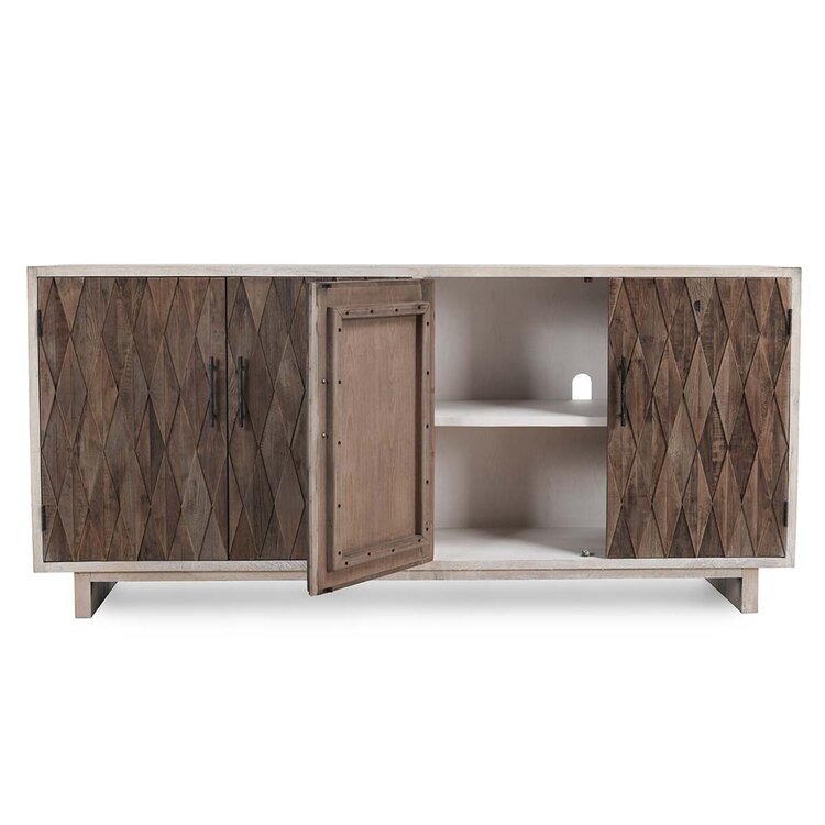 Anton 4 Door Sideboard- Beige/Natural