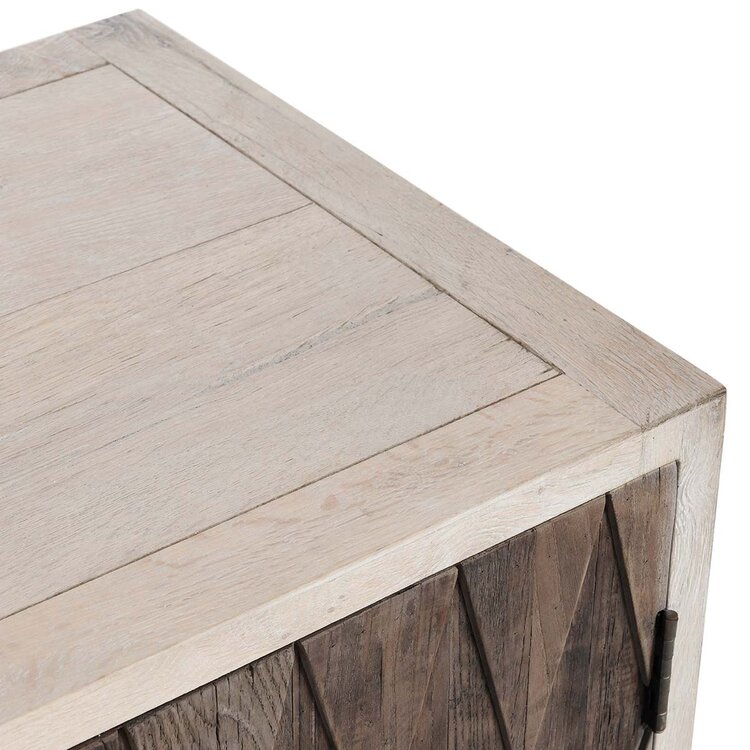 Anton 4 Door Sideboard- Beige/Natural