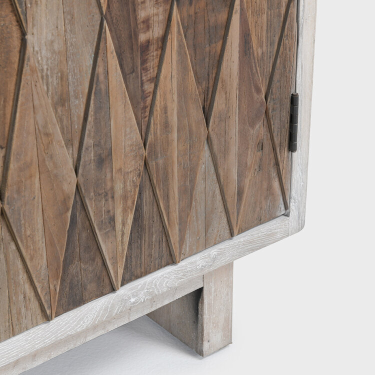 Anton 4 Door Sideboard- Beige/Natural