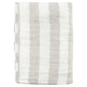 Atwater Ivory/Natural Striped Throw, 50" x 70"