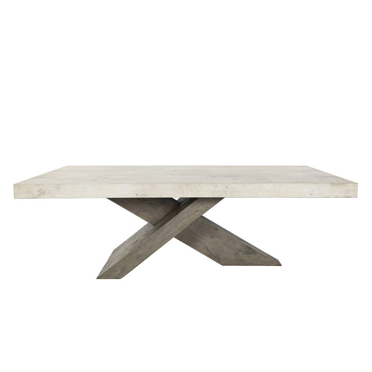 Durant Coffee Table Distressed- Gray/Weathered