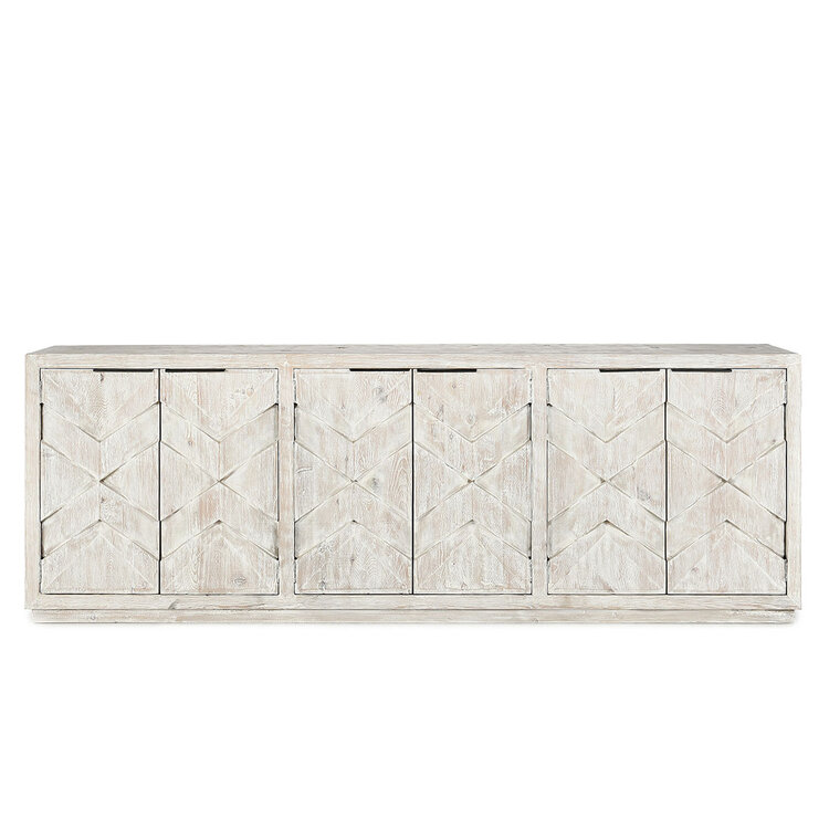 Frederick Reclaimed Pine 6Dr Cabinet- Timeworn Cream