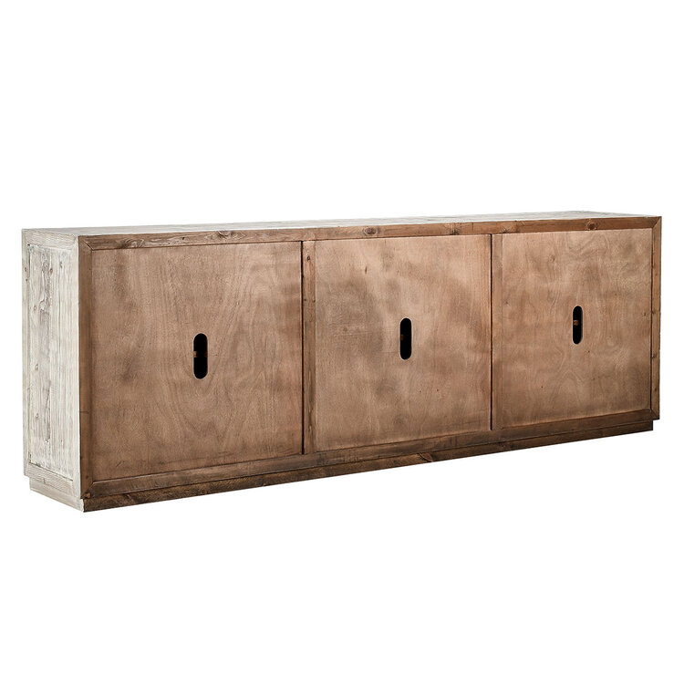 Frederick Reclaimed Pine 6Dr Cabinet- Timeworn Cream