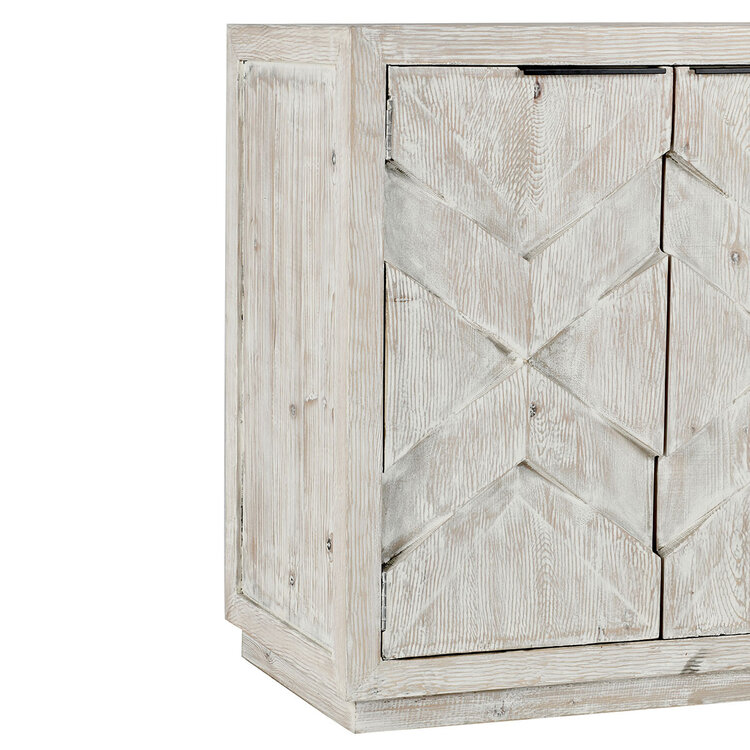 Frederick Reclaimed Pine 6Dr Cabinet- Timeworn Cream