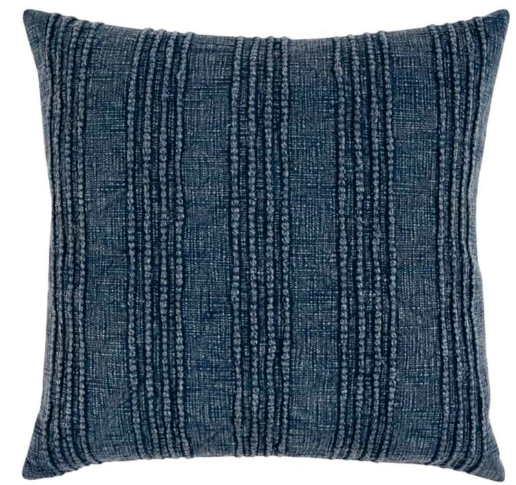 SLD Gratitude Navy Blue Pillow, 22" x 22"