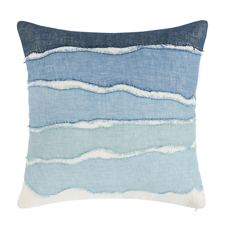 ST Capri Blue Multi Pillow, 22" x 22"