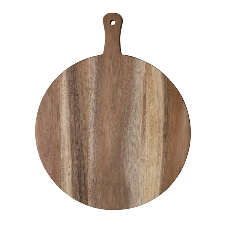 Suar Wood Cutting Board with Handle- Natural