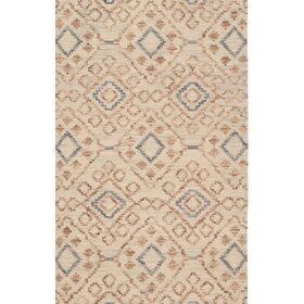 Jelly Roll Sky Handwoven Wool Rug, 2' x 3'