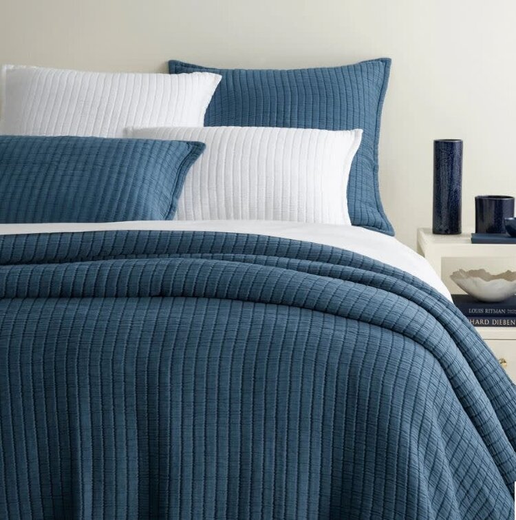Boyfriend Matelasse Coverlet, Aegean Queen