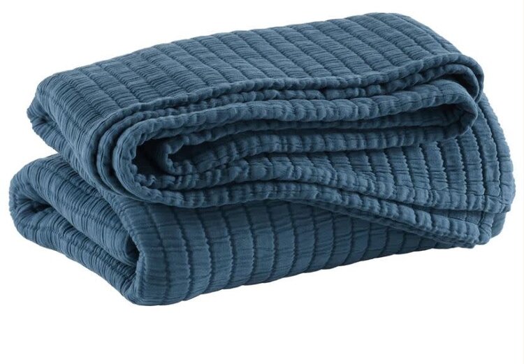 Boyfriend Matelasse Coverlet, Aegean Queen