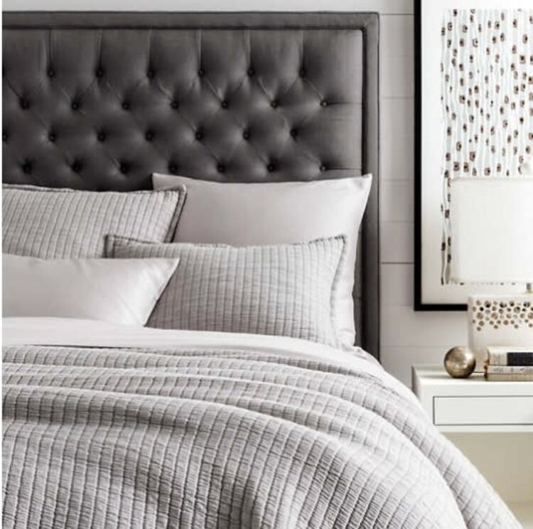 Boyfriend Matelasse Coverlet, Grey King