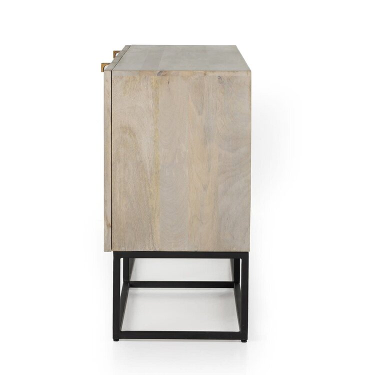 Four Hands Kelby Sideboard- Light Wash Carved Mango