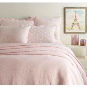Lush Linen Duvet Cover, Slipper Pink Full/Queen