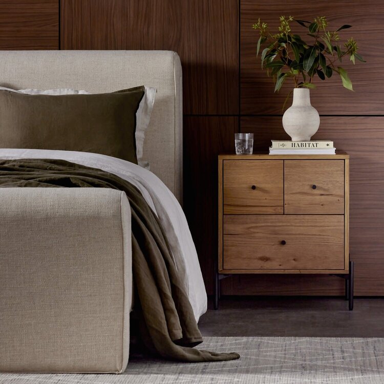 Four Hands Eaton Nightstand- Amber Oak Resin