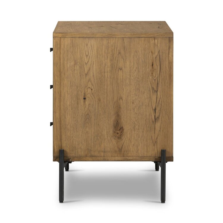Four Hands Eaton Large Nightstand- Amber Oak Resin