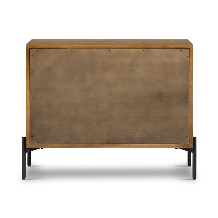 Four Hands Eaton Large Nightstand- Amber Oak Resin