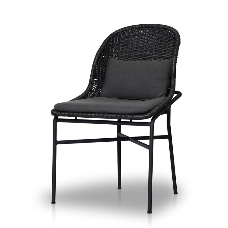 Four Hands Jericho Outdoor Dining Chair- Arashi Graphite