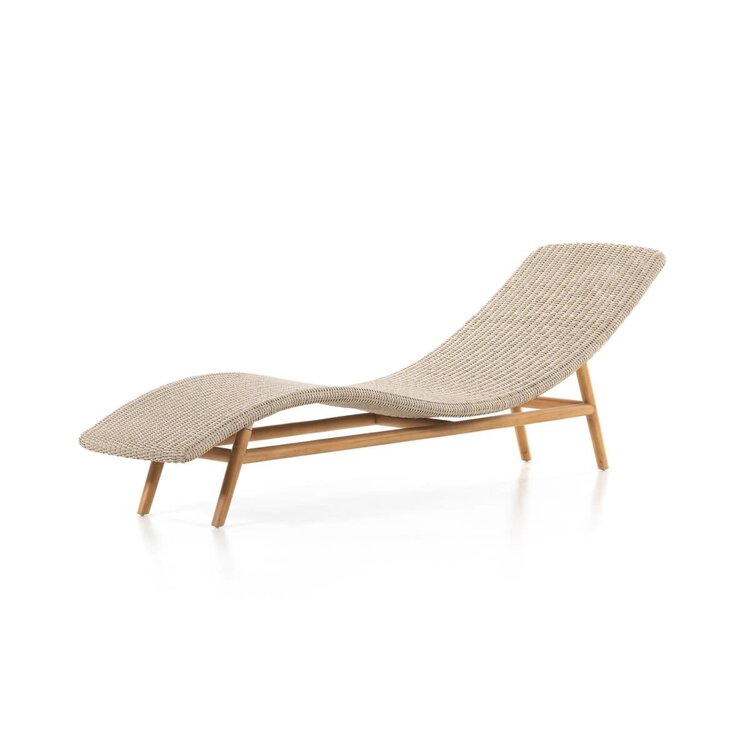 Four Hands Portia Outdoor Chaise- Vintage White