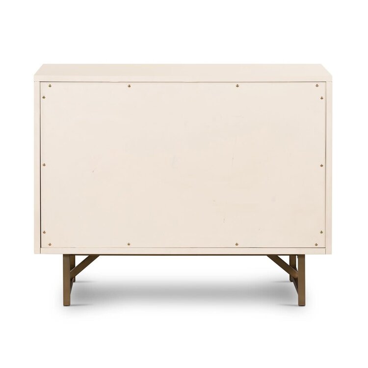 Four Hands Van Rectangular Nightstand- Matte Alabaster