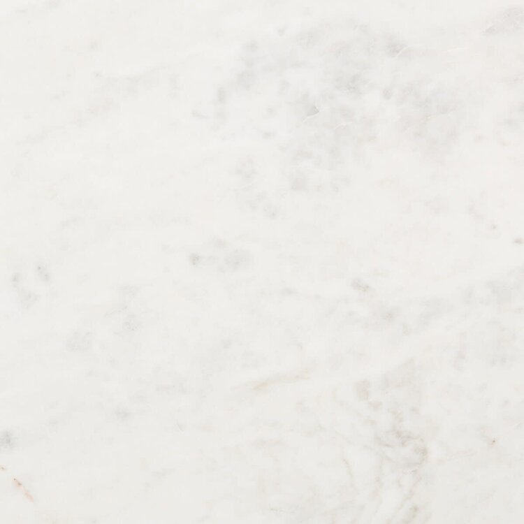 Four Hands Naomi Marble End Table- Polished White Marble