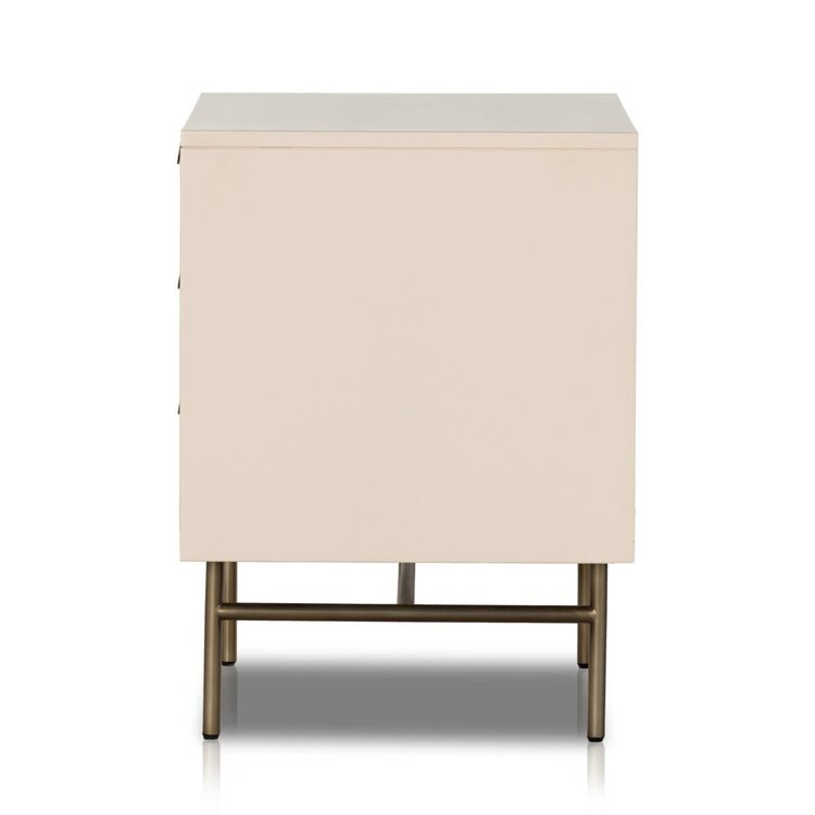 Four Hands Luella Large Nightstand- Matte Alabaster