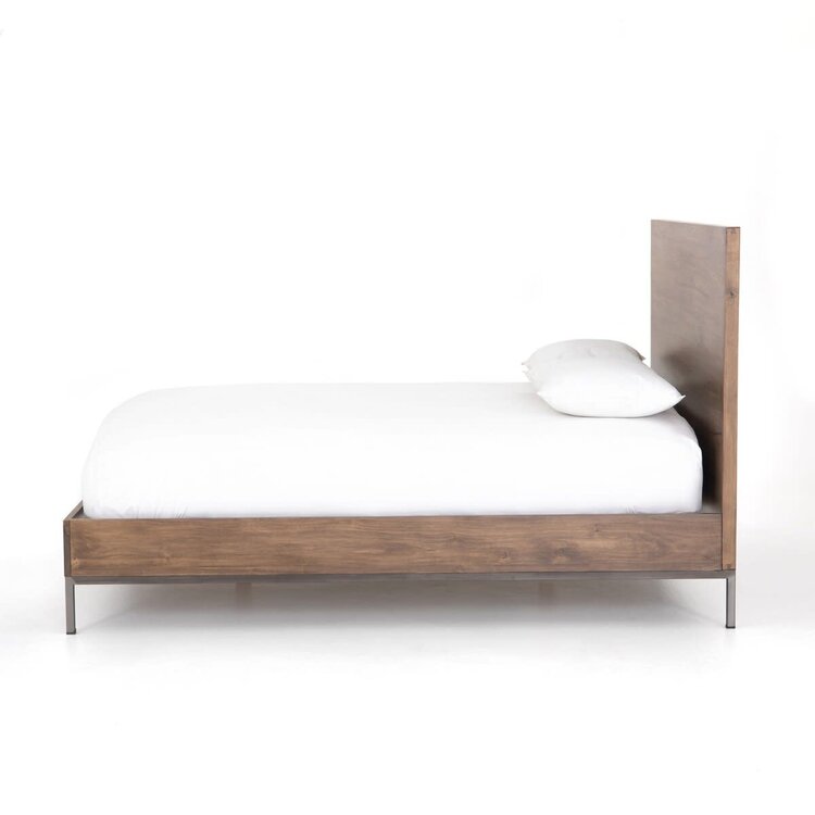 Four Hands Trey Bed, King Auburn Poplar