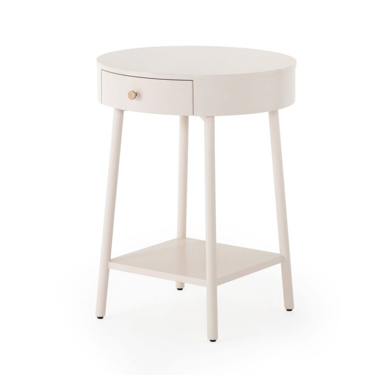 Four Hands Van Nightstand- Matte Alabaster