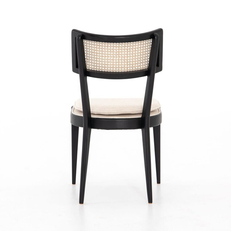 Four Hands Britt Dining Chair- Brushed Ebony w/Savile Flax