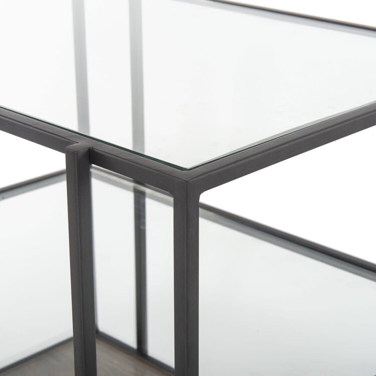 Four Hands Byron Nightstands- Dark Iron