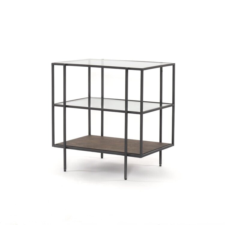 Four Hands Byron Nightstands- Dark Iron