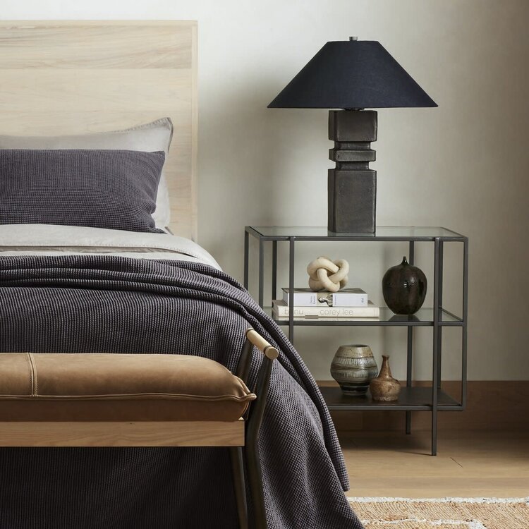 Four Hands Byron Nightstands- Dark Iron