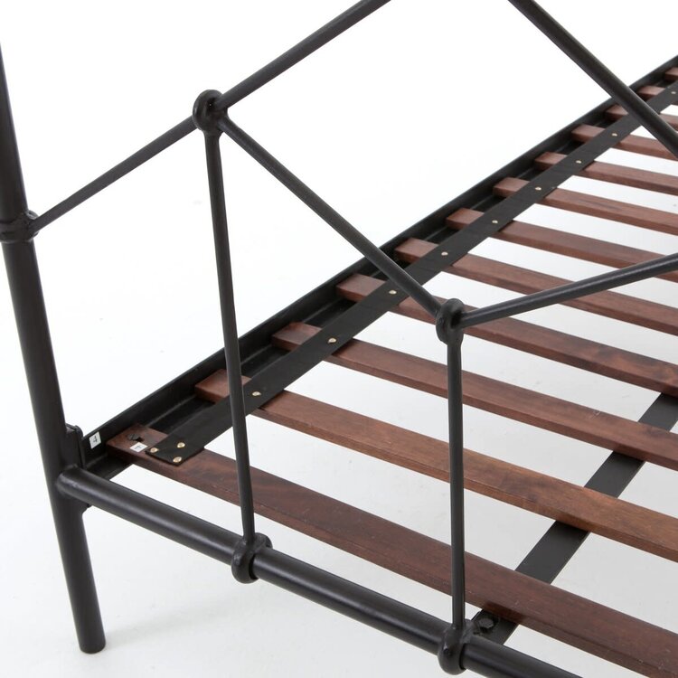 Four Hands Casey Bed, Twin Sandblasted Black