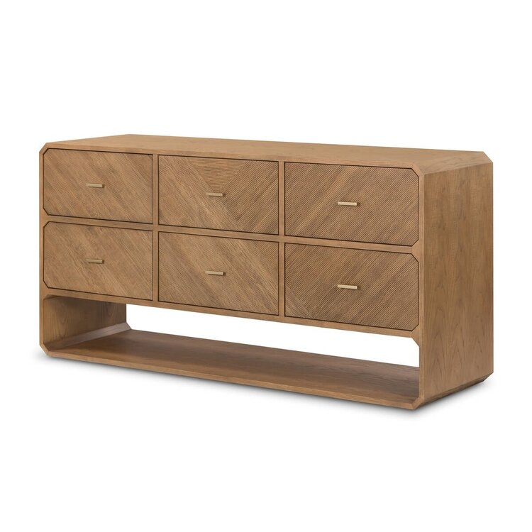 Four Hands Caspian 6 Drawer Dresser- Natural Ash