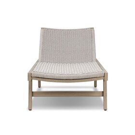 Four Hands Delano Outdoor Chaise- Thick Grey Rope
