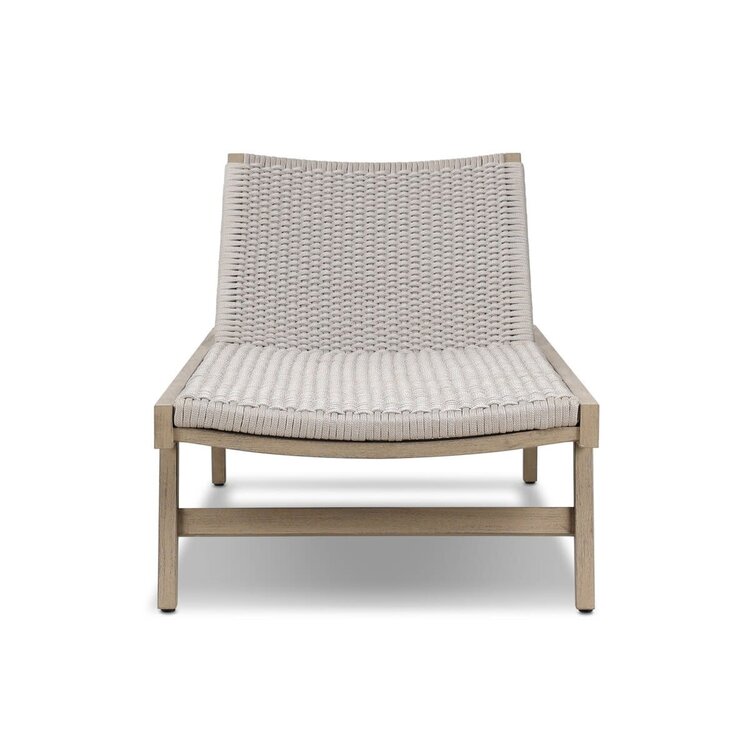 Four Hands Delano Outdoor Chaise- Thick Grey Rope