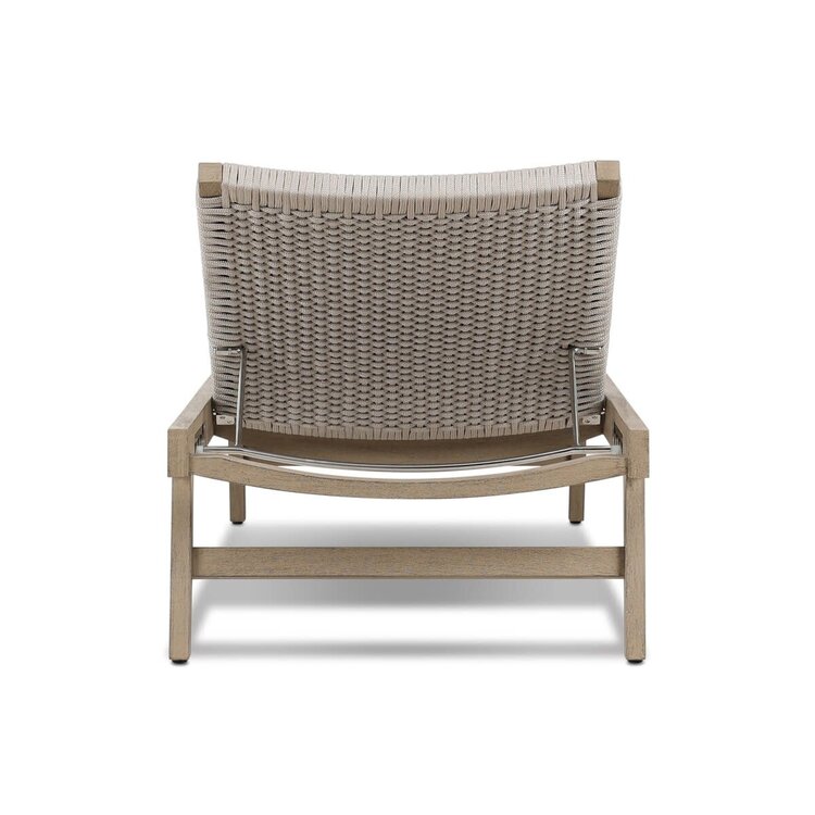 Four Hands Delano Outdoor Chaise- Thick Grey Rope
