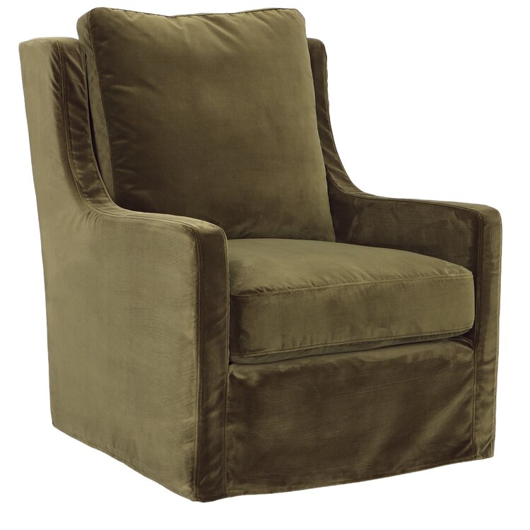 Atelier Home Bret Swivel Chair- Vintage Velvet Olive