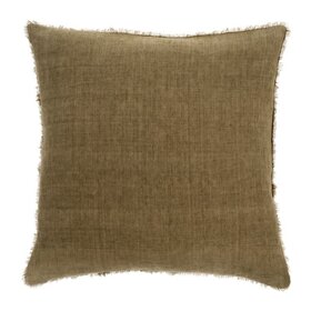 Lina Linen Pillow, 24" x 24" Fennel