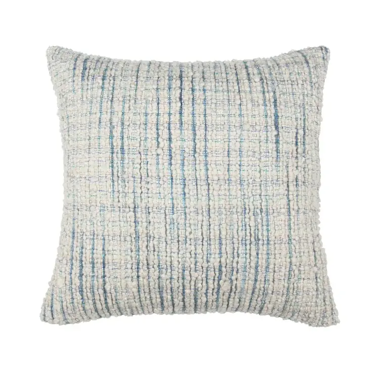 EQ Trona Blue/Ivory Pillow, 22" x 22"