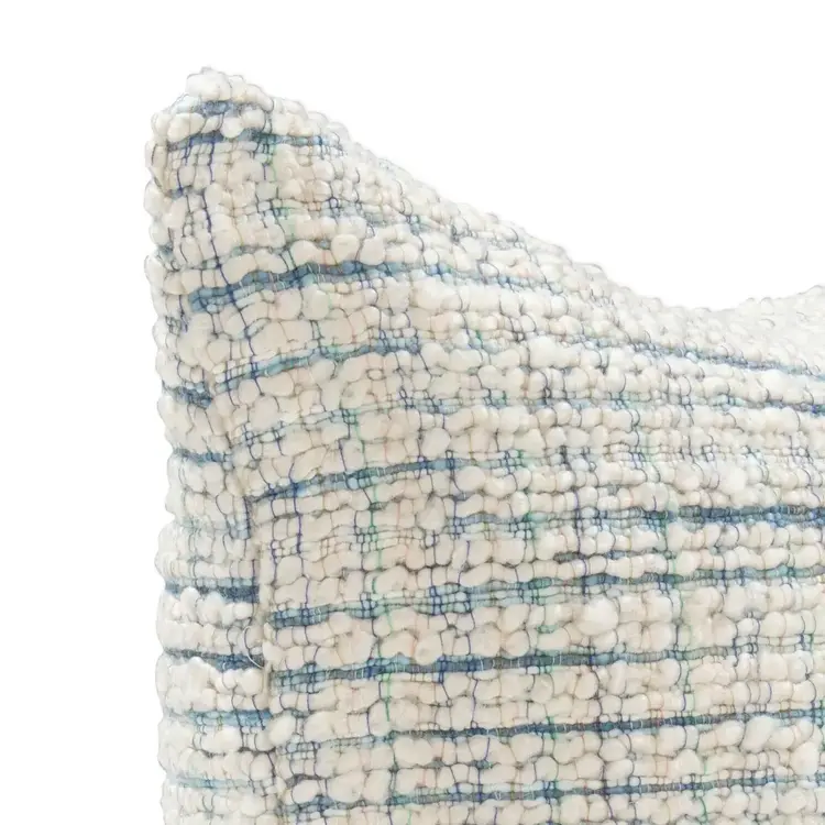 EQ Trona Blue/Ivory Pillow, 22" x 22"