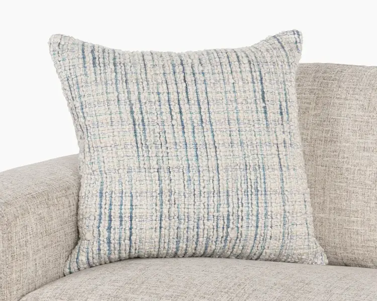 EQ Trona Blue/Ivory Pillow, 22" x 22"