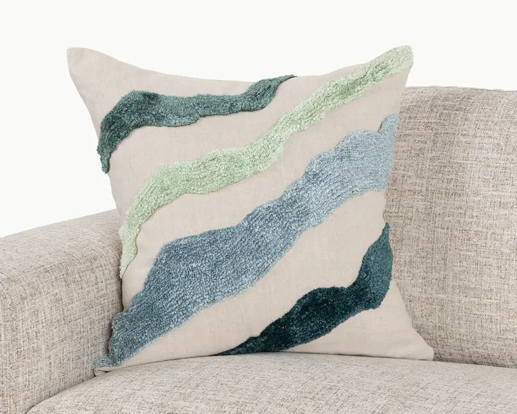 EQ Inertia Blue Multi Pillow, 22" x 22"