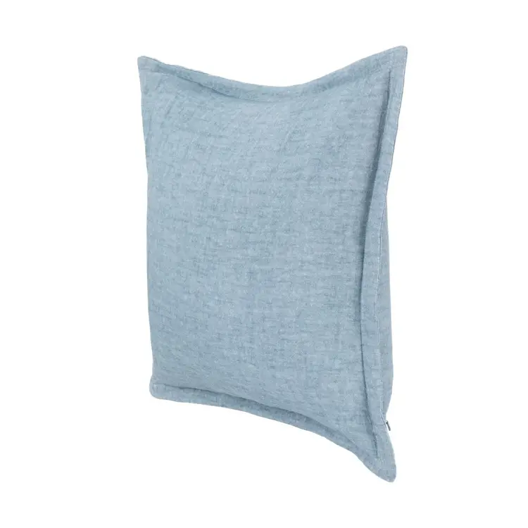 SLD Solstice Chambray Blue Pillow, 22" x 22"