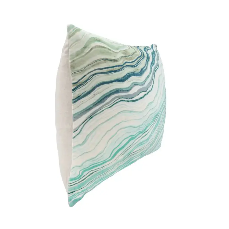 EQ Zircon Blue Multi Pillow, 22" x 22"