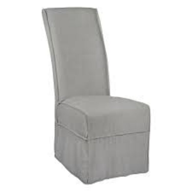 Long Parson Chair Slip Cover- Gray