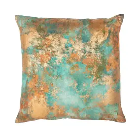 RO Onara Turquoise Copper Pillow, 22" x 22"